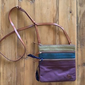 NEW Dooney&Bourke North South Triple Zip Crossbody